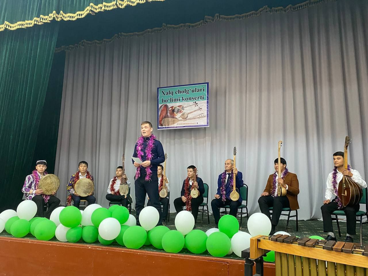 “Ijod maskani” va “Xorazmda Madaniyat ta’limi oyligi” doirasida Xalq cholg‘ulari bo‘limi konserti